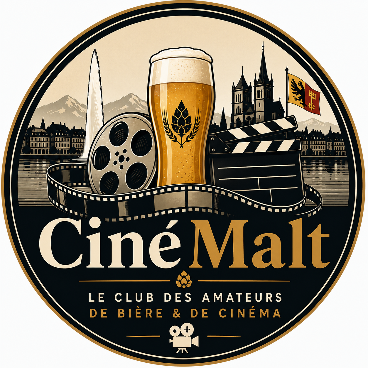 Logo CinéMalt — le club des amateurs de bière et de cinéma